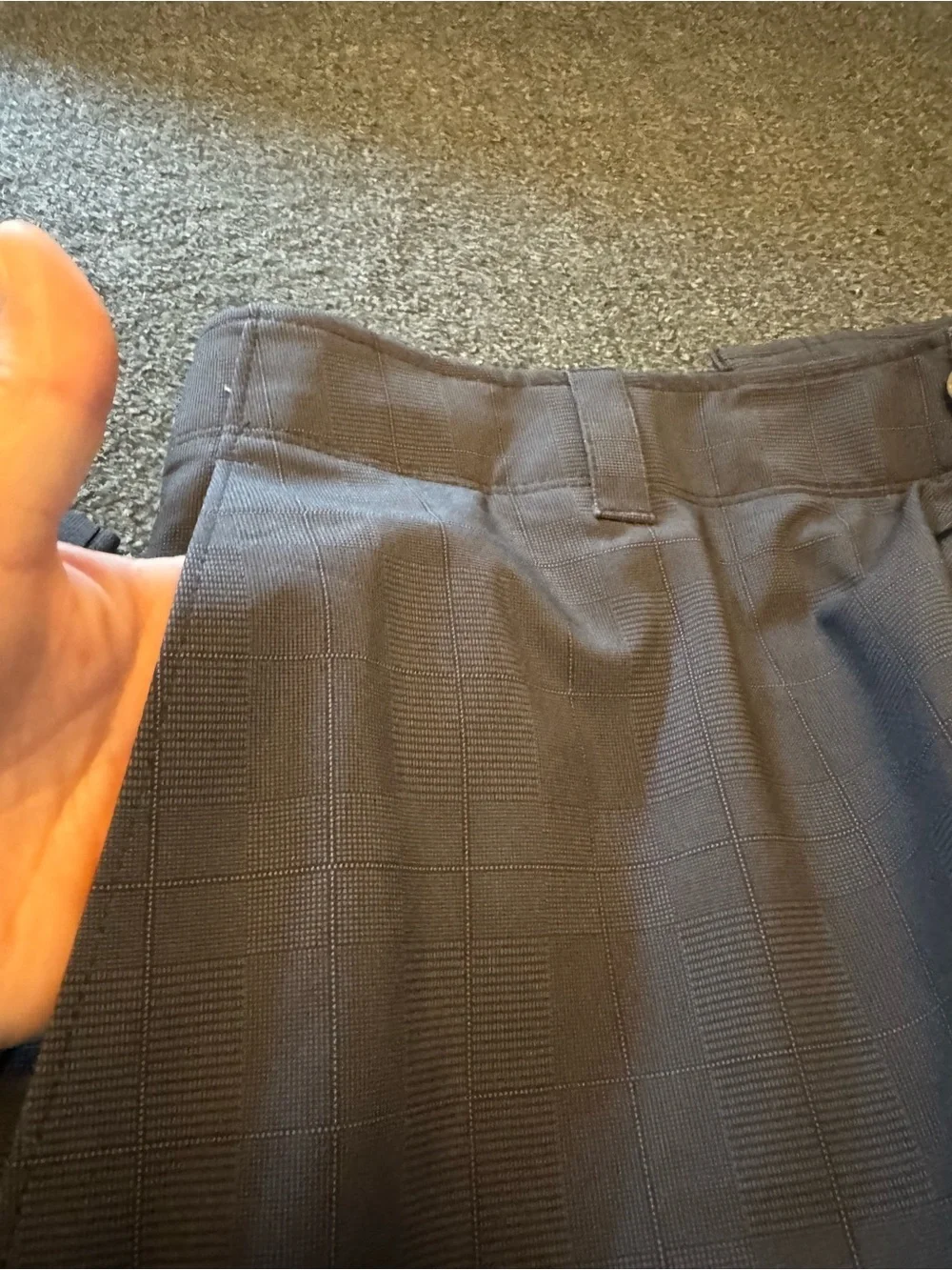 NWT Callaway Plaid Golf Pants Caviar Black Grey Stretch 36x32